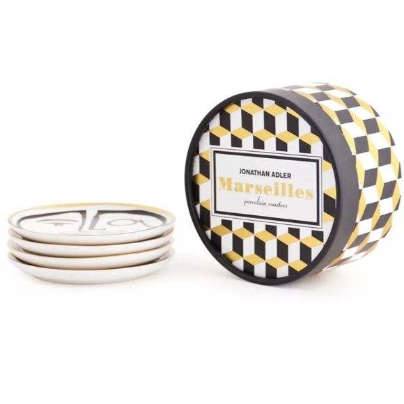 NWT SOLD OUT Jonathan Adler Marseilles Coasters Set of 4 Discontinued - Picture 1 of 14